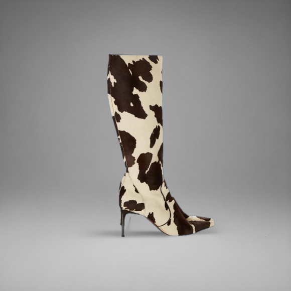 Dolce & Gabbana Cow Print Calf Hair Boots Rare Vintage Collector Size 38 (US 8) - Picture 10 of 10